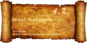 Antal Kunigunda névjegykártya