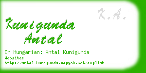 kunigunda antal business card